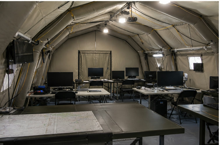 Concept illustration: Defense & Field Operations Shelters